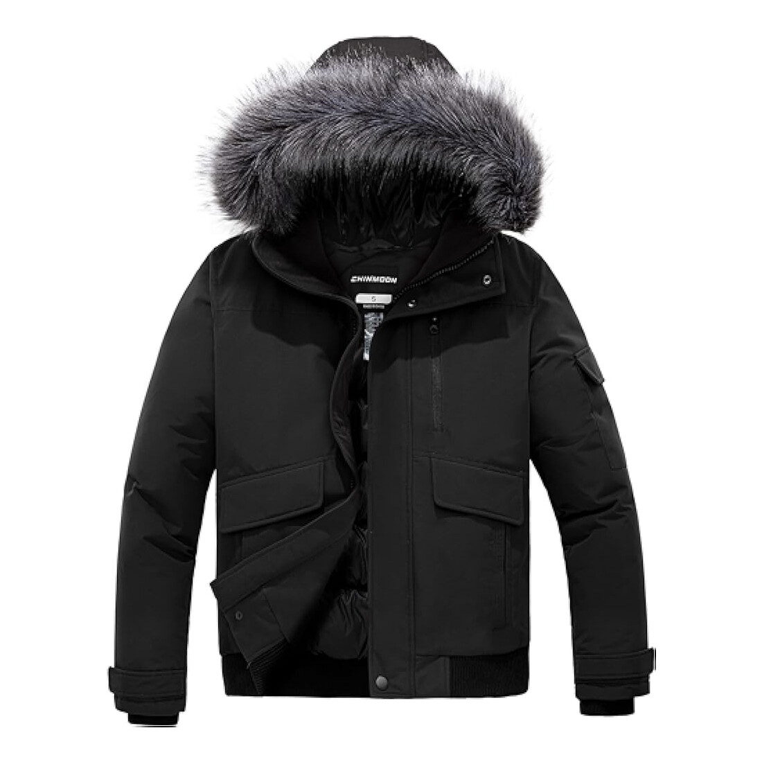

Мужские зимние пальто CHIN MOON Waterproof Hooded, черный