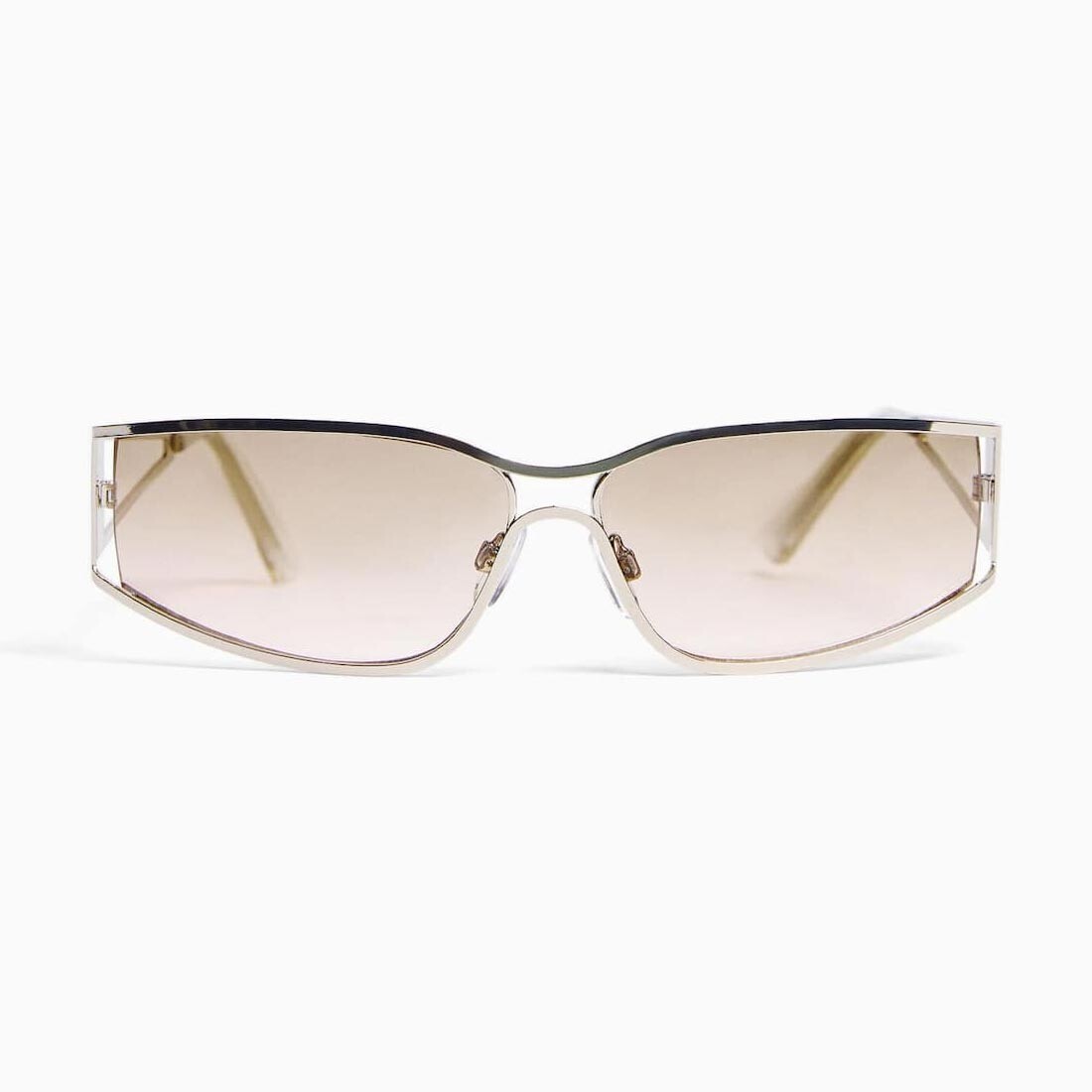 

Солнцезащитные очки Bershka Metallic cycling, серебристый