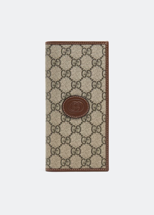 

Кошелек GUCCI Interlocking G wallet, коричневый