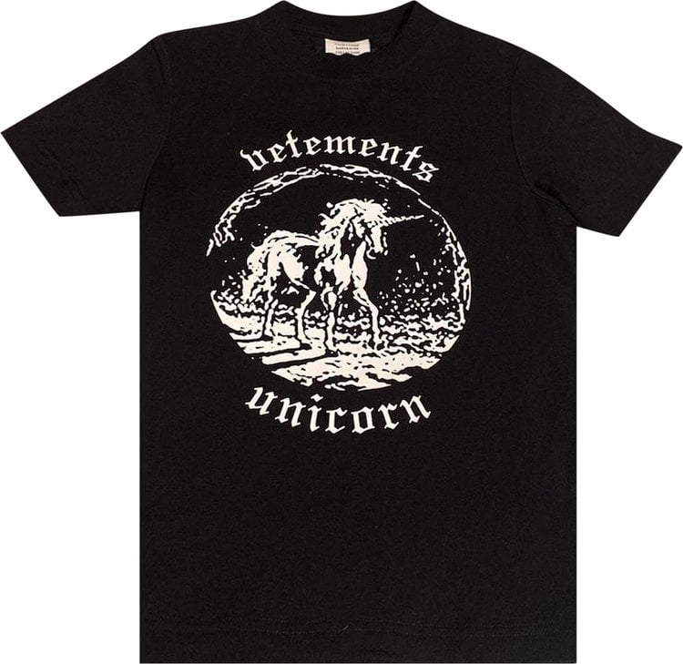 

Футболка Vetements Double Unicorn T-Shirt 'Black', черный