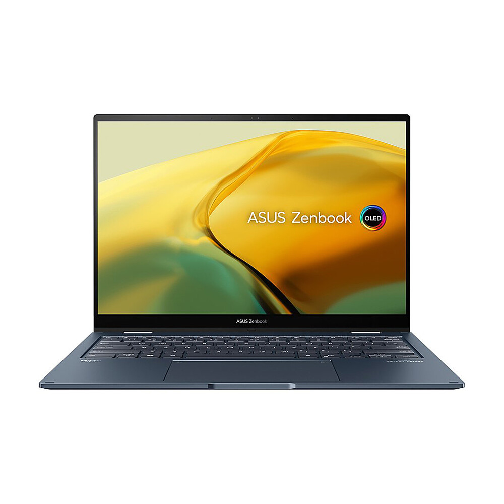 Ноутбук Asus ZenBook 14 Flip OLED, 14, 16 ГБ/1 ТБ, i7-1360P, Iris Xe Graphics, синий, английская клавиатура ноутбук asus zenbook pro 14 oled 14 5” 16 гб 1 тб i9 13900h rtx 4060 черный английская раскладка