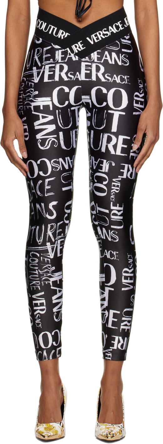 

Черные леггинсы Doodle Versace Jeans Couture