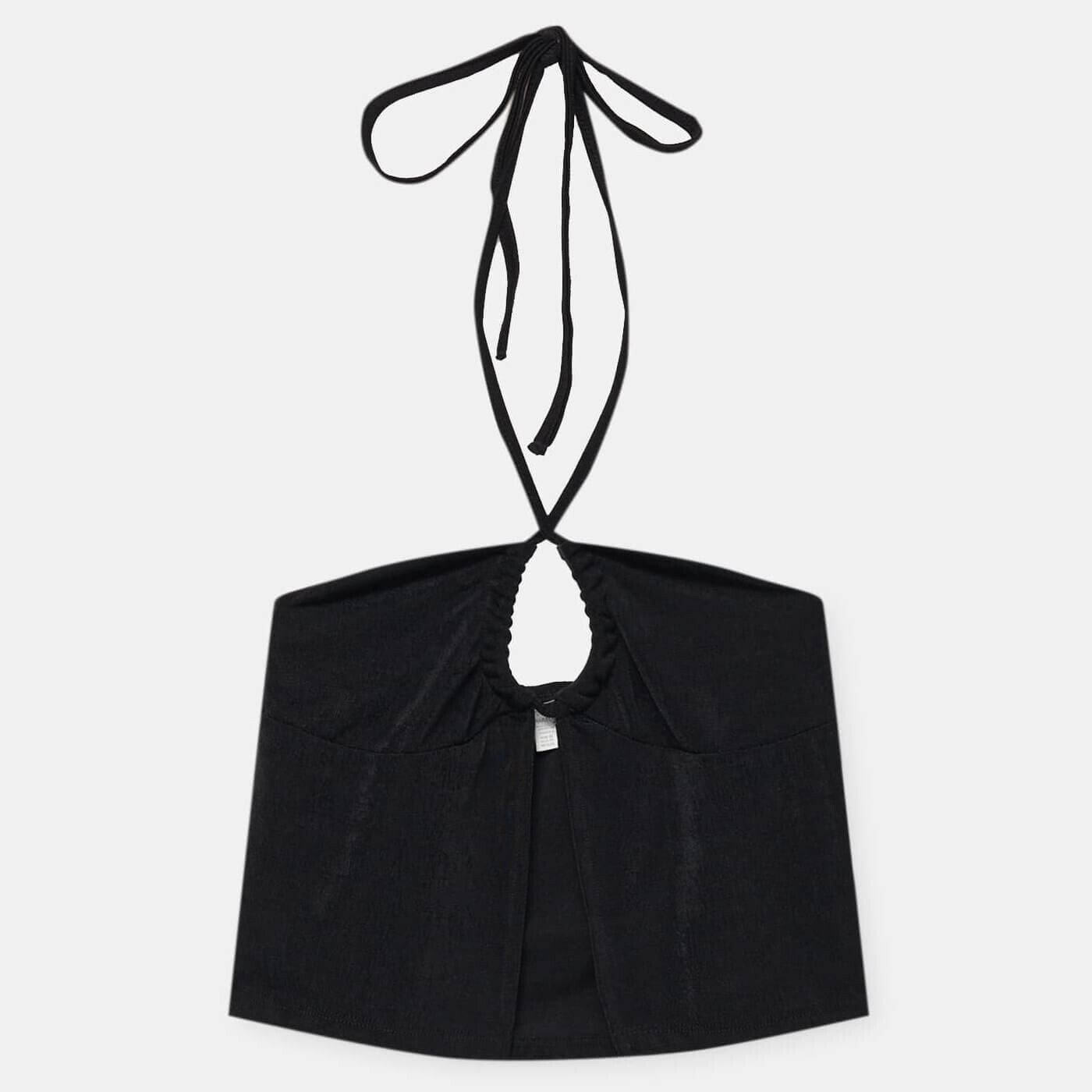 

Топ Pull&Bear Satin Halter, черный