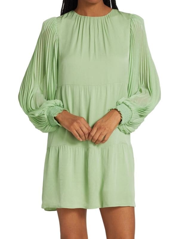 

Мини-платье Alice + Olivia с объемными рукавами antonette, seafoam