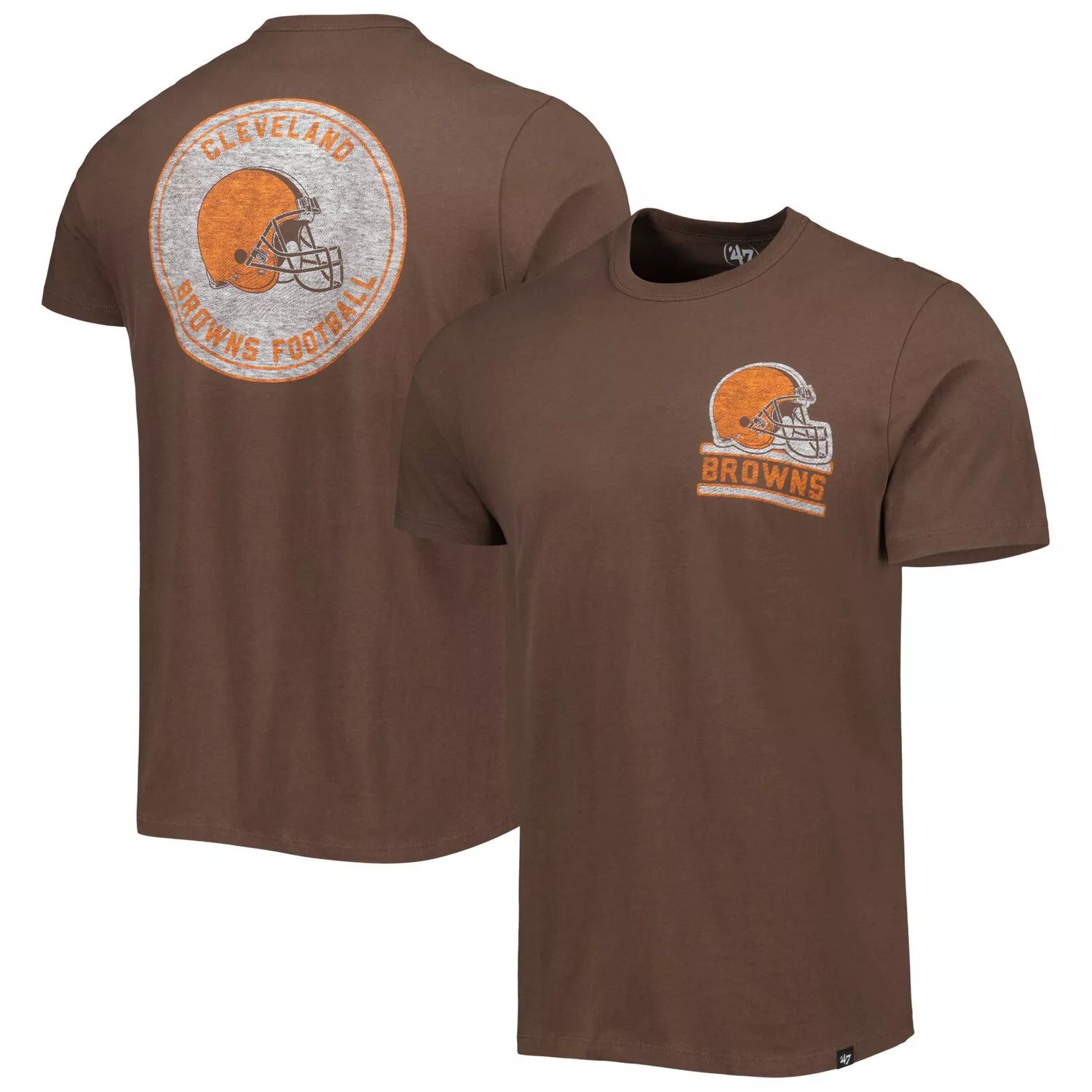Мужская коричневая футболка '47 Cleveland Browns Open Field Franklin