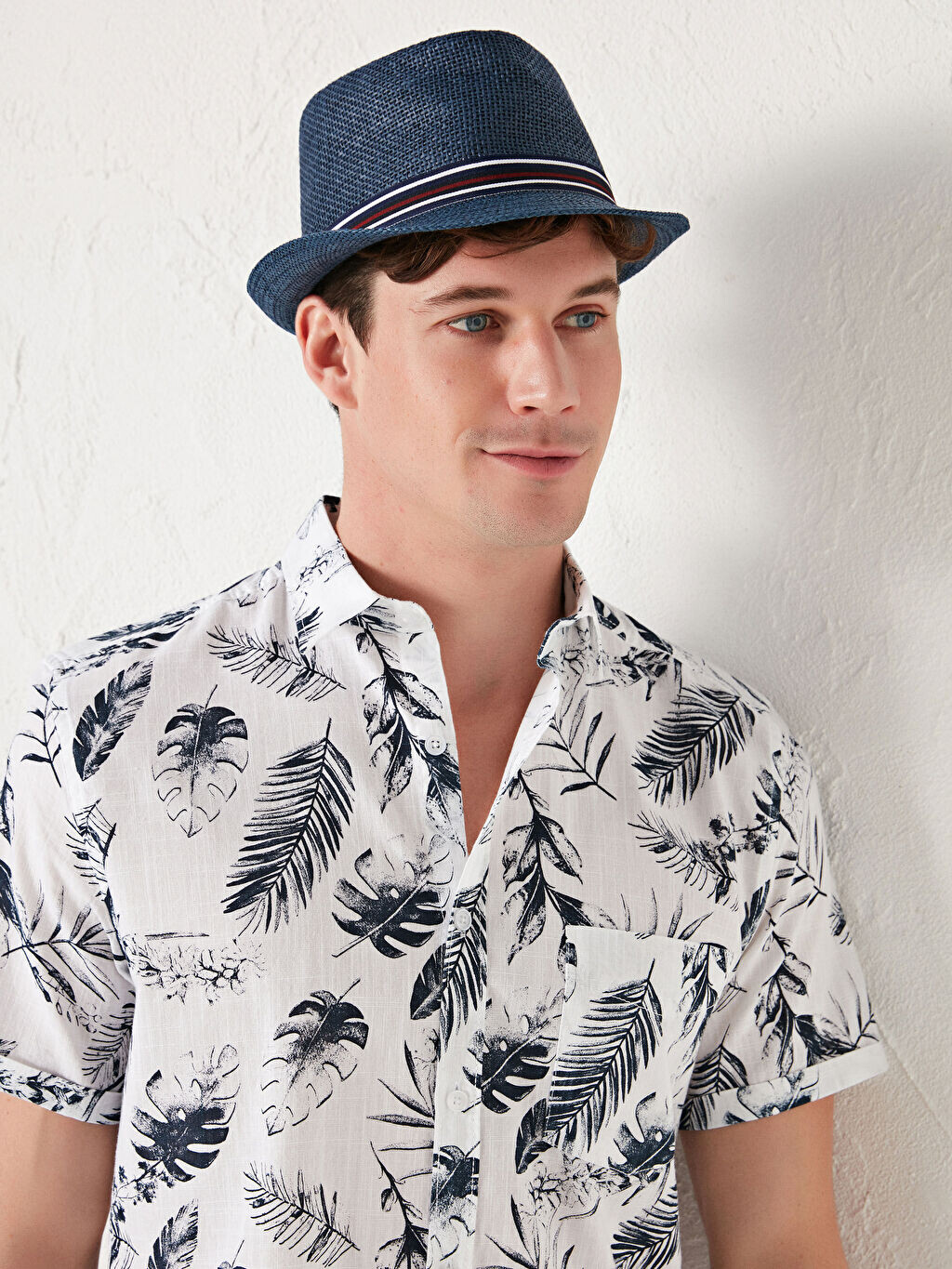

Полосатая мужская шляпа Fedora с деталями LCW Accessories