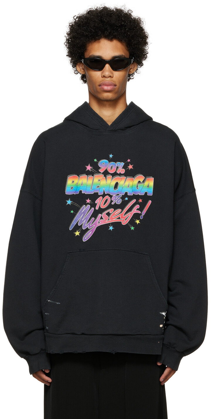 

Черная толстовка 90/10 Balenciaga