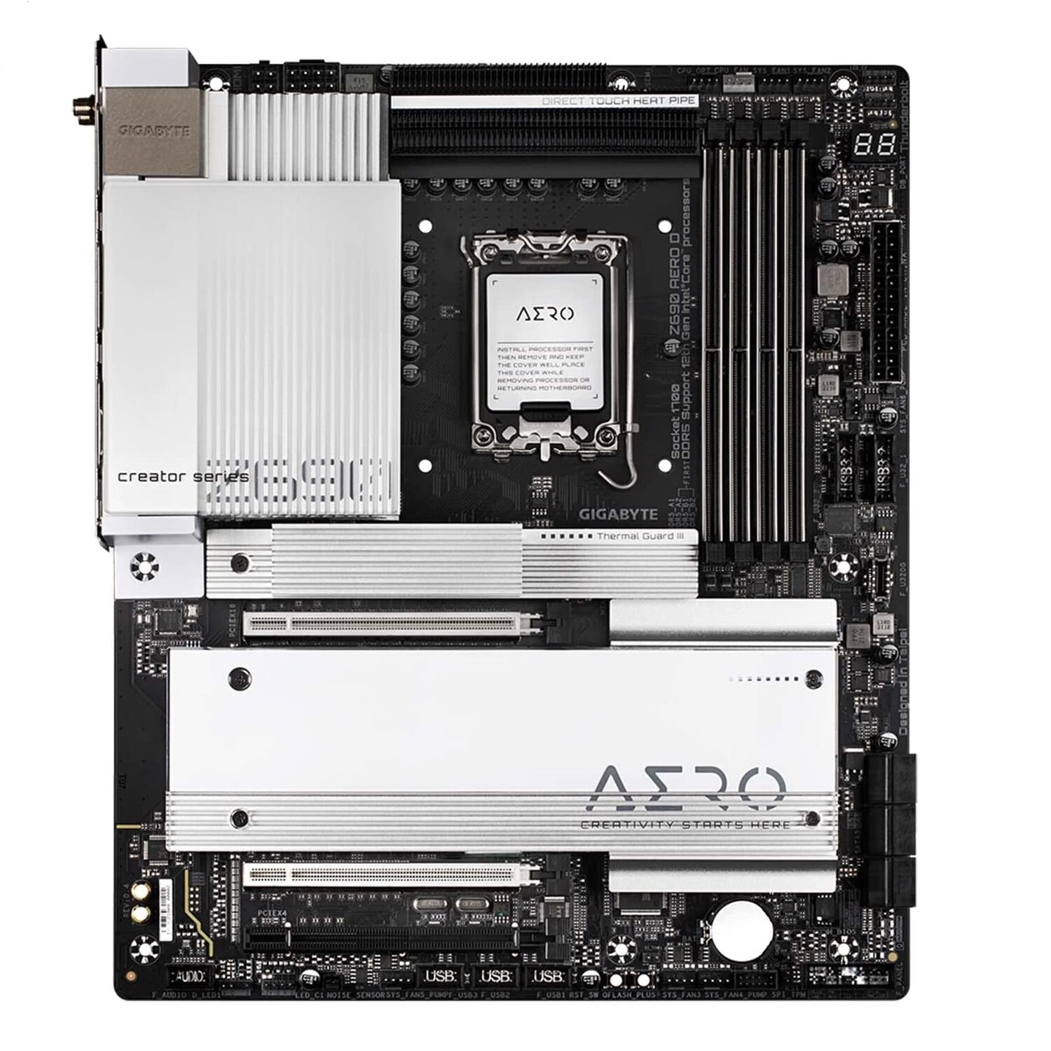 

Материнская плата GIGABYTE Z690 AERO D, DDR5, WiFi 6, белый