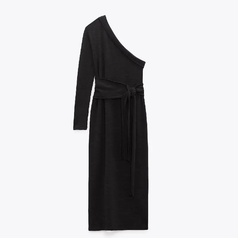 

Платье Zara Soft Asymmetric, черный