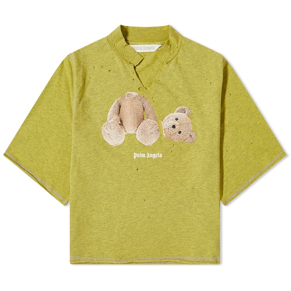 

Футболка Palm Angels Ripped PA Bear Cropped Tee