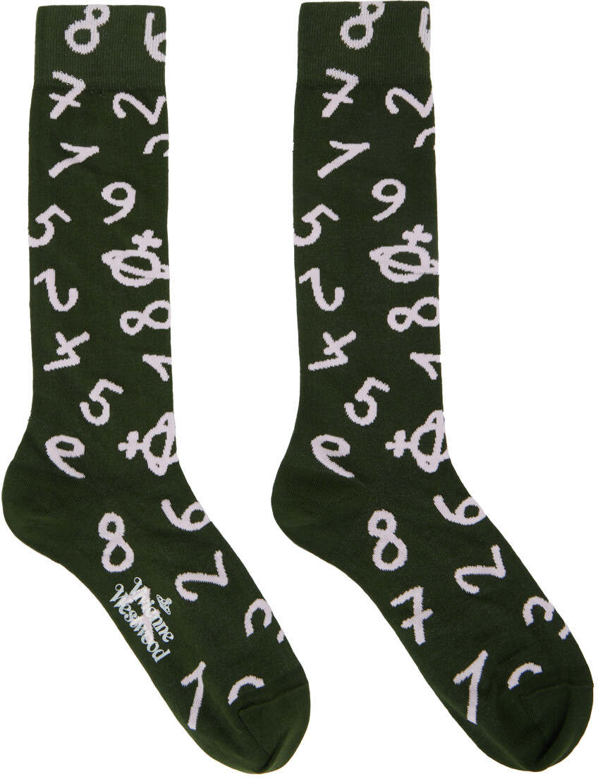 

Носки с зелеными цифрами Vivienne Westwood