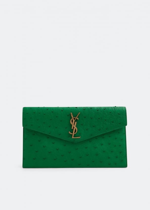 

Клатч SAINT LAURENT Uptown pouch, зеленый