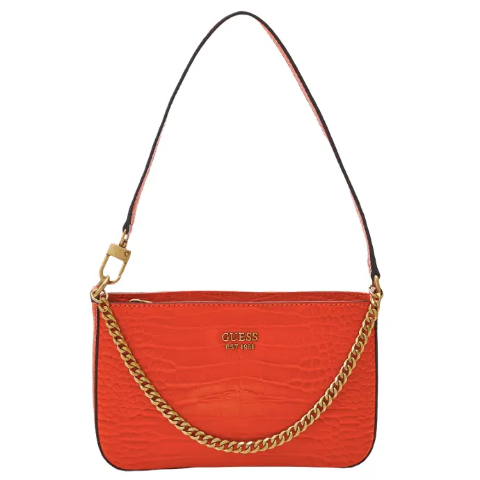 

Сумка-багет Guess Katey Croc Mini Top Zip, оранжевый