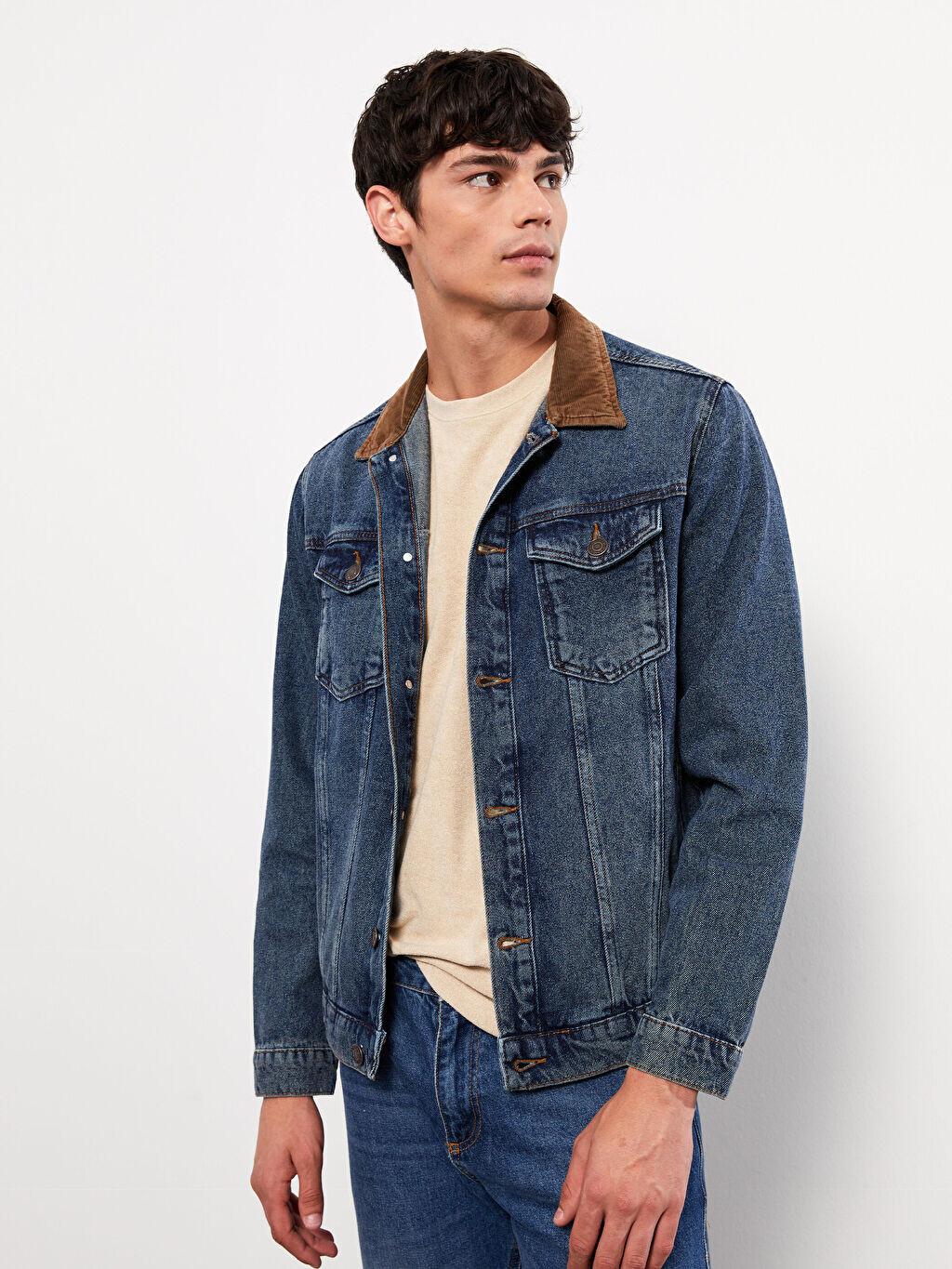 

Мужская джинсовая куртка стандартного кроя LCW Jeans
