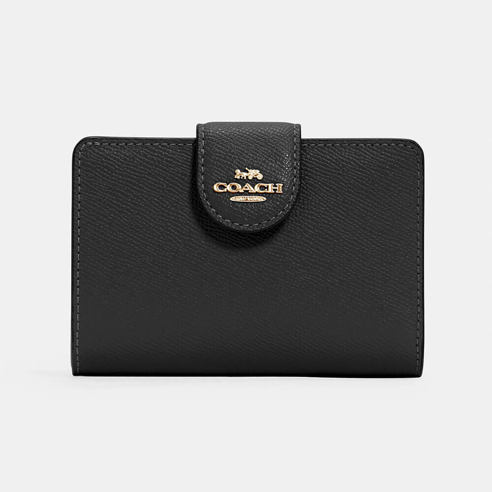

Кошелёк Coach Medium Corner Zip Wallet, чёрный