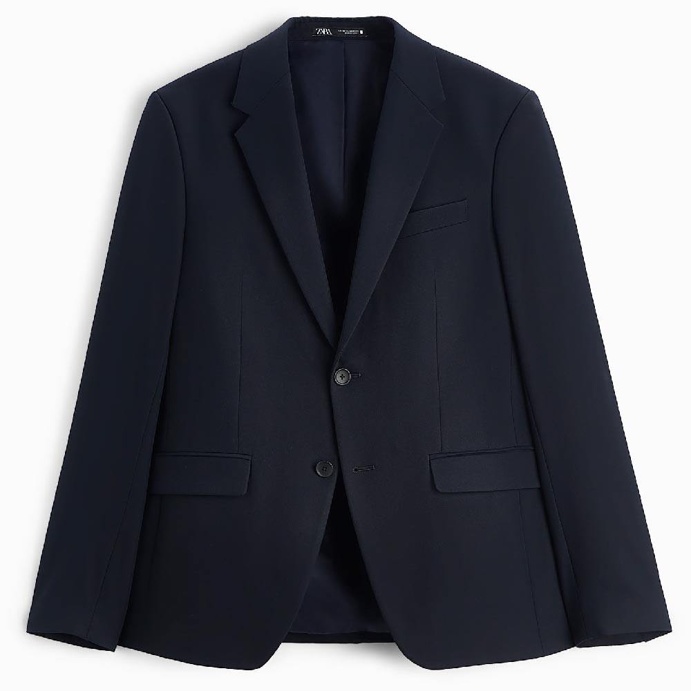 

Пиджак Zara Slim-fit Suit, темно-синий
