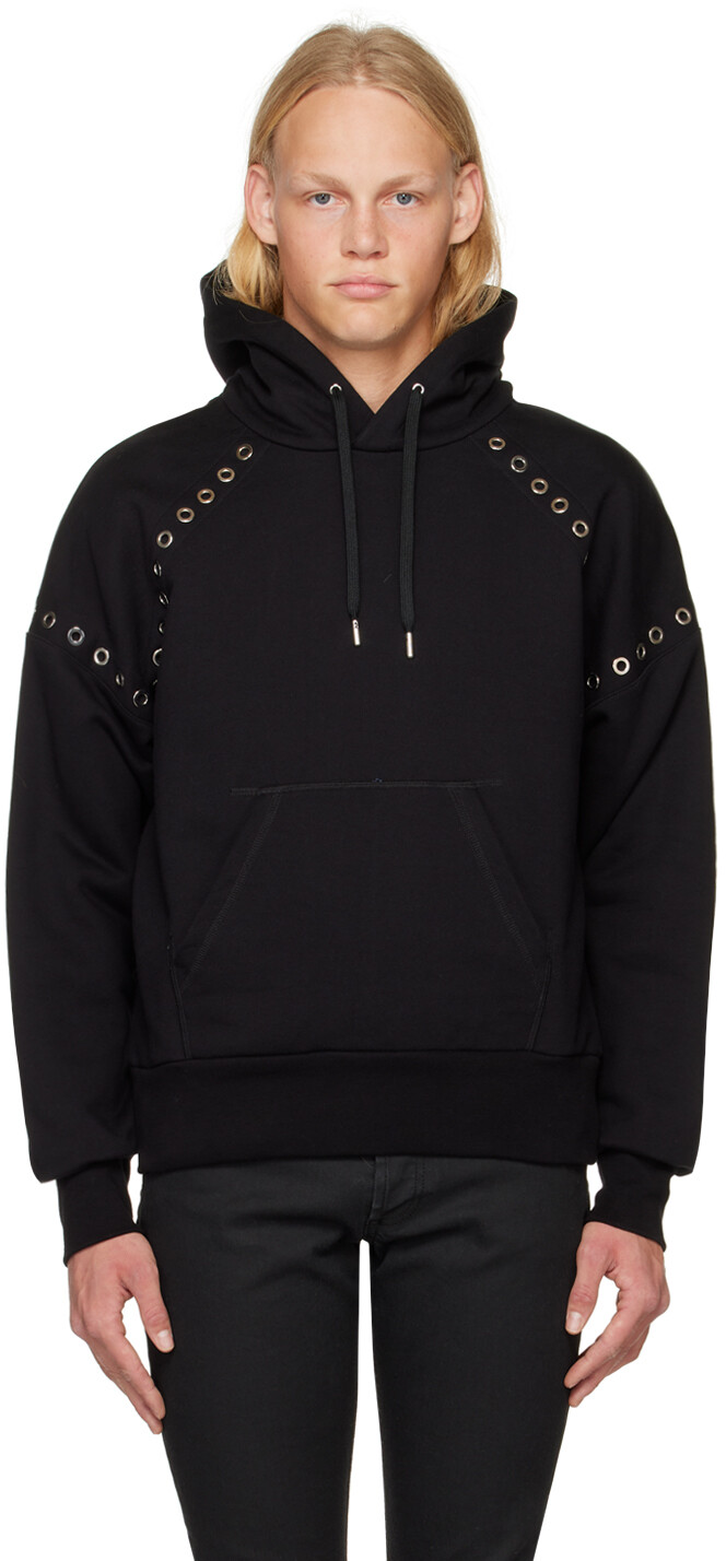 

Черная толстовка с люверсами Alexander McQueen
