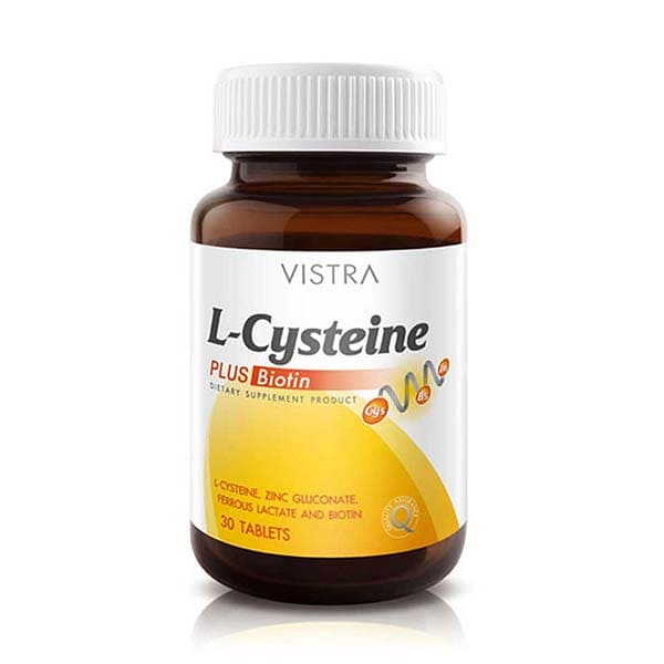 цена Пищевая добавка Vistra L-cysteine Plus Biotin, 30 капсул