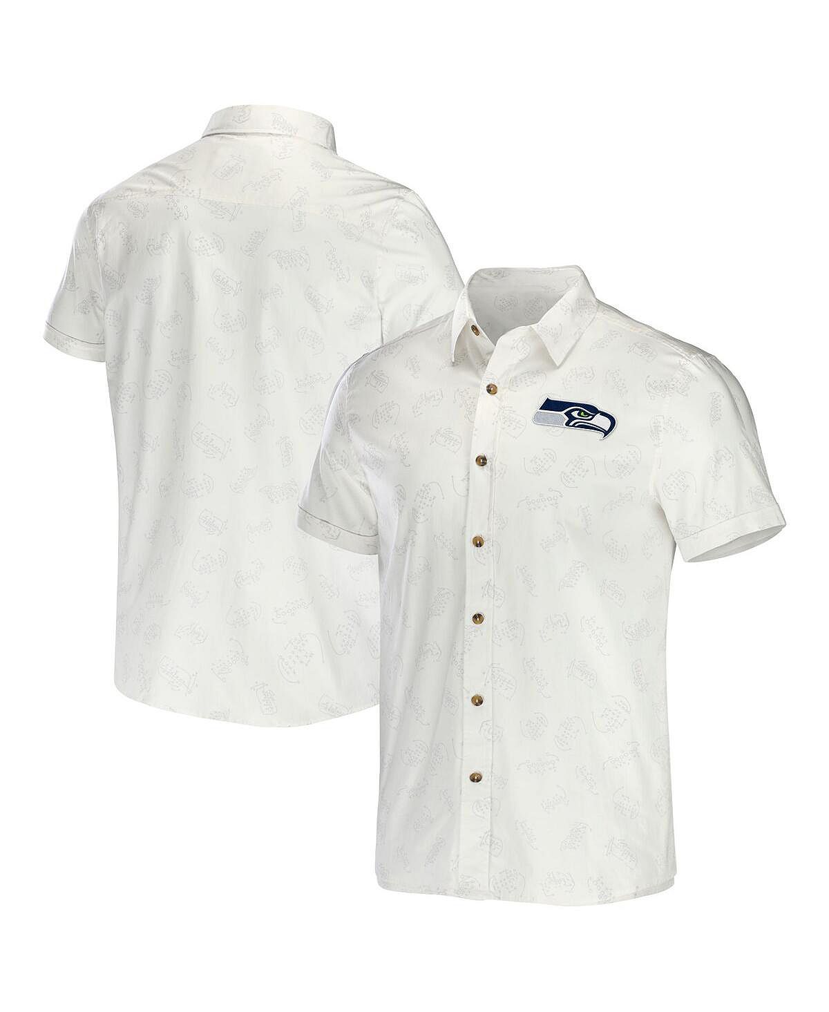 Мужская тканая футболка на пуговицах nfl x darius rucker от white seattle seahawks Fanatics, белый цена и фото