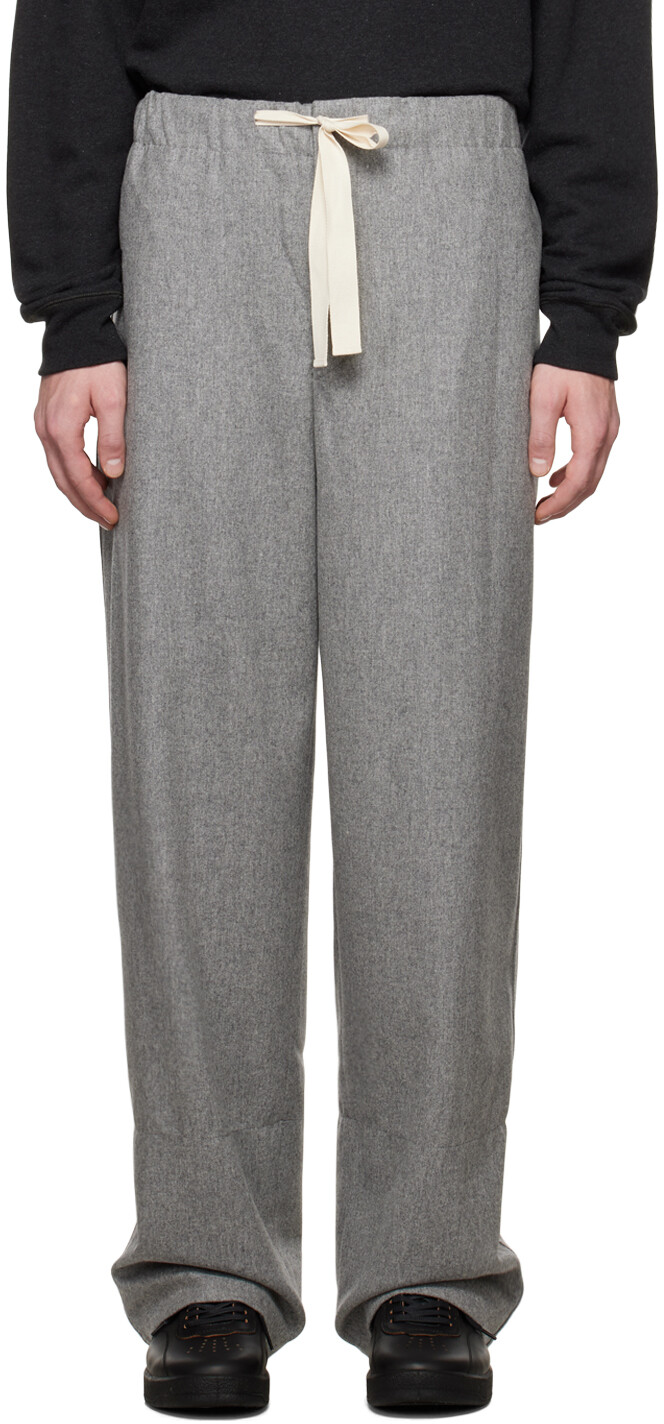 

Серые брюки с кулиской Jil Sander, Серый