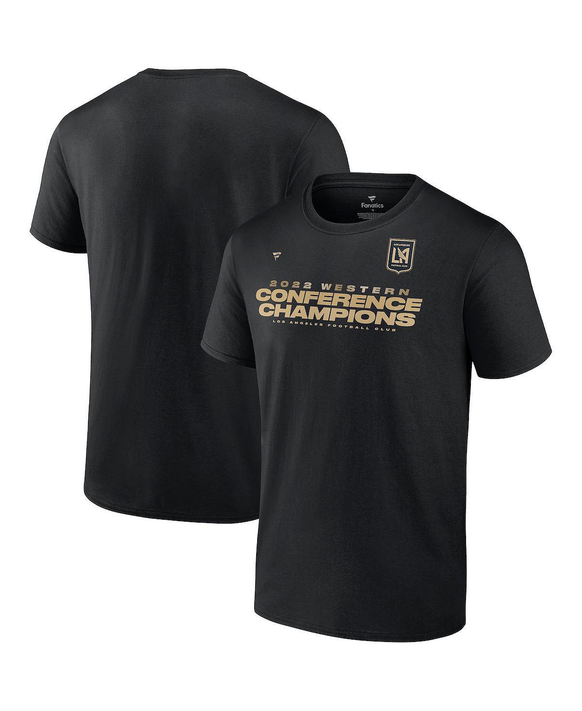 Мужская черная футболка с логотипом lafc 2022 mls western conference champions locker room Fanatics, черный