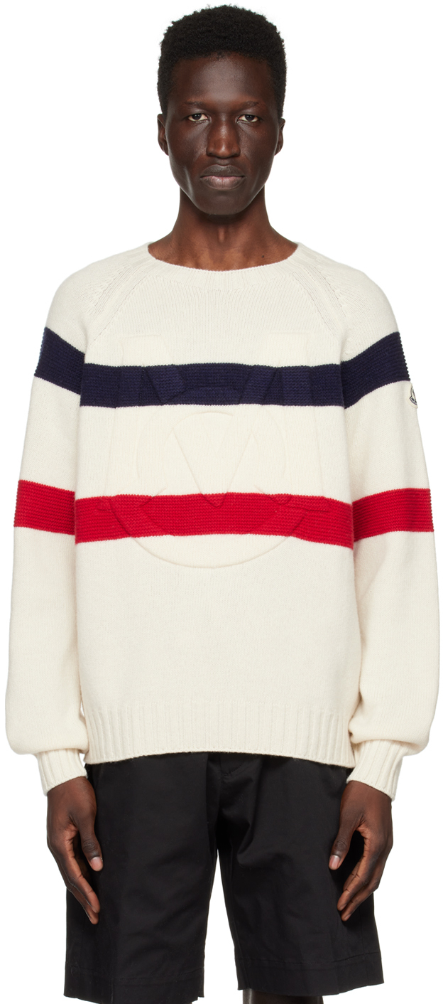 цена Бежевый свитер с монограммой Moncler