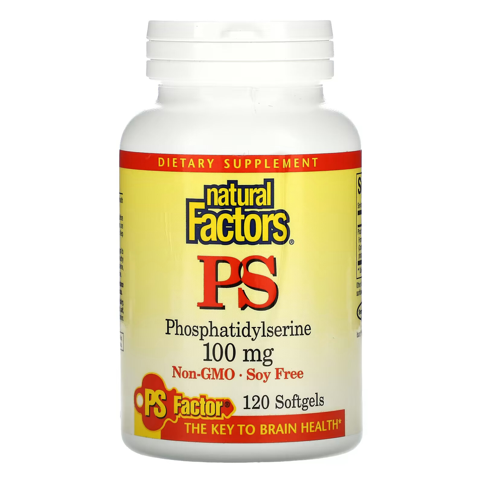 Natural Factors, фосфатидилсерин, 100 мг, 120 капсул цена и фото