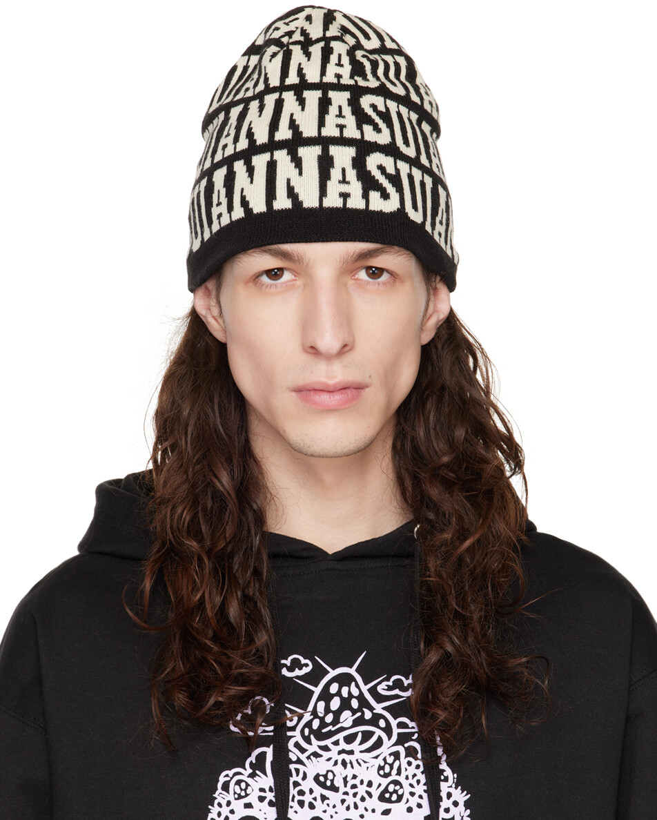 

Эксклюзивная черная шапка с логотипом SSENSE Anna Sui