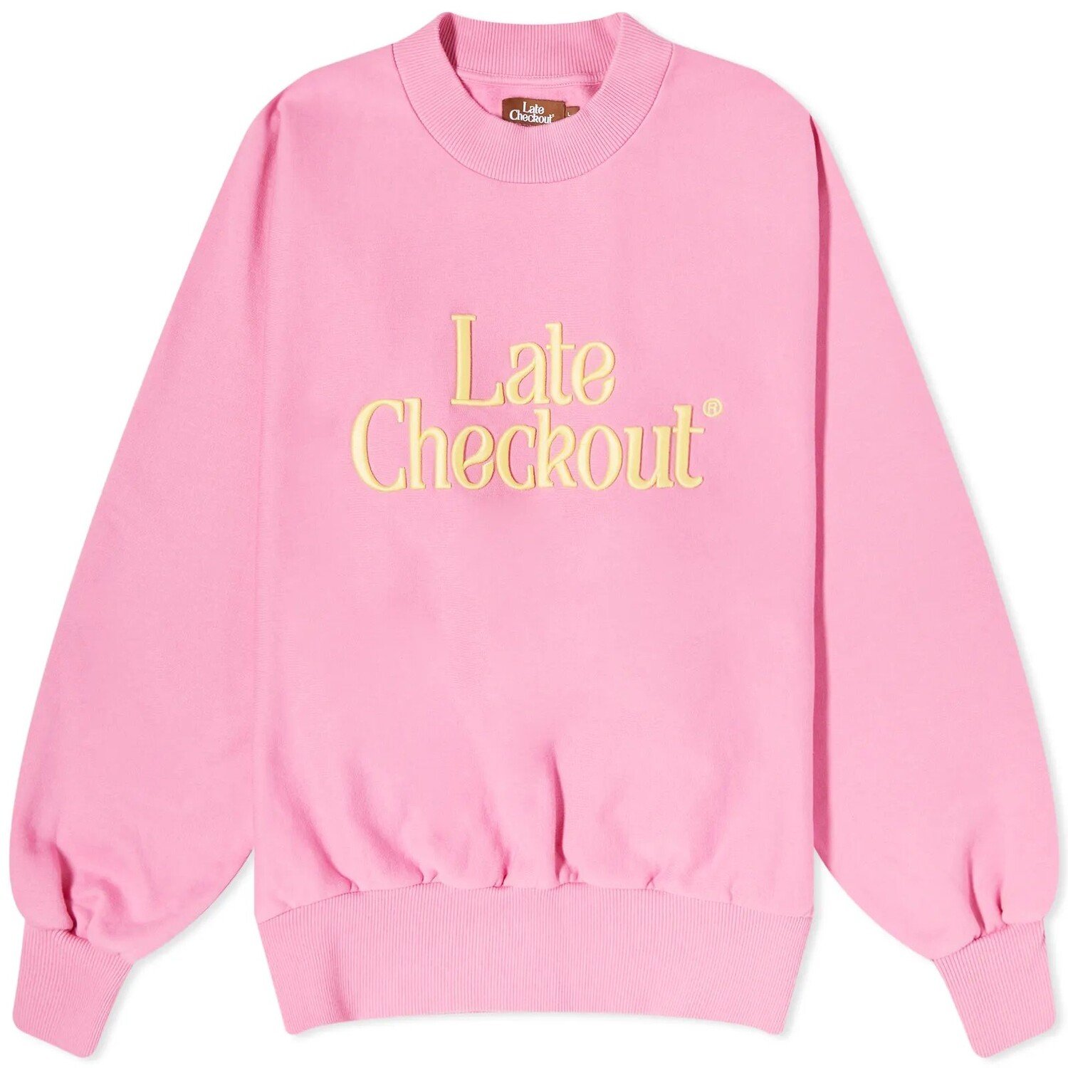 

Свитшот Late Checkout Lc Logo Crew Unisex, розовый