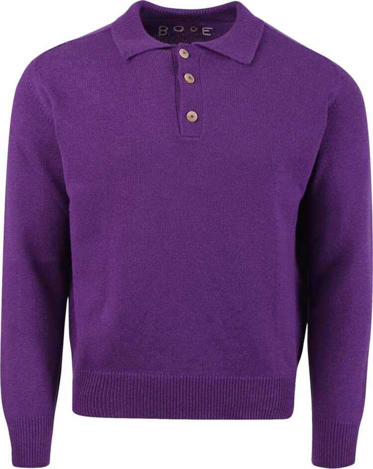 

Поло Bode Cashmere Polo 'Purple', фиолетовый