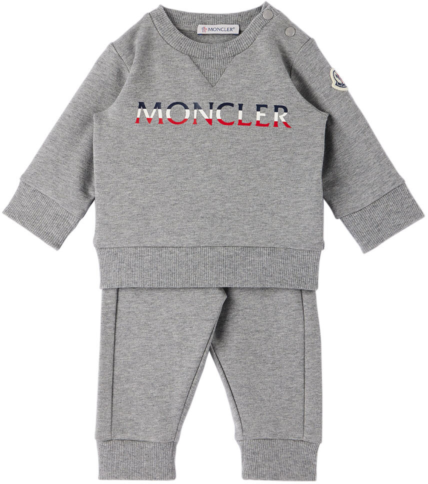 

Детский серый комплект из трикотажа Moncler Enfant