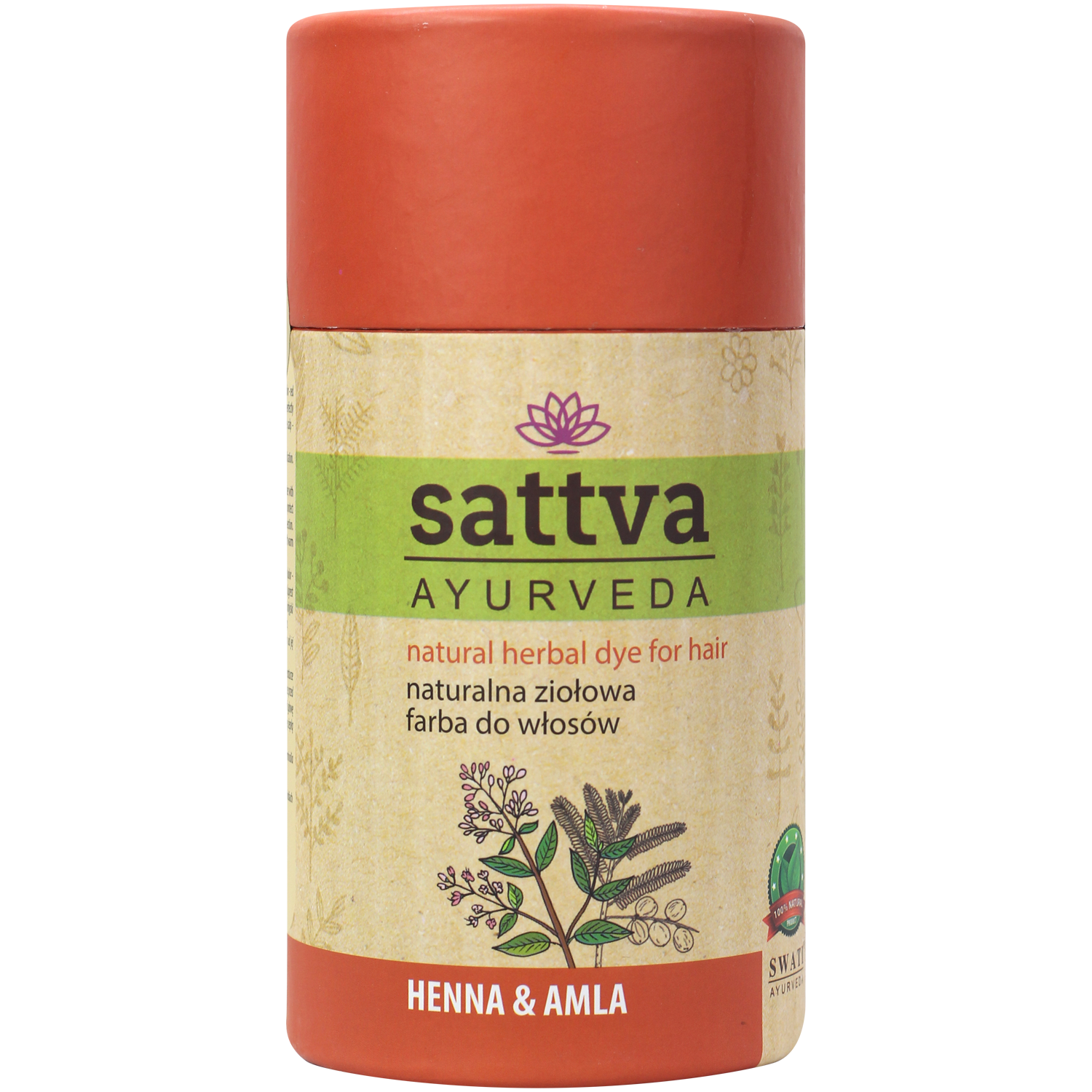 Sattva Ayurveda натуральная краска для волос на травах хна и амла, 150 г краска для волос sattva ayurveda 150 гр