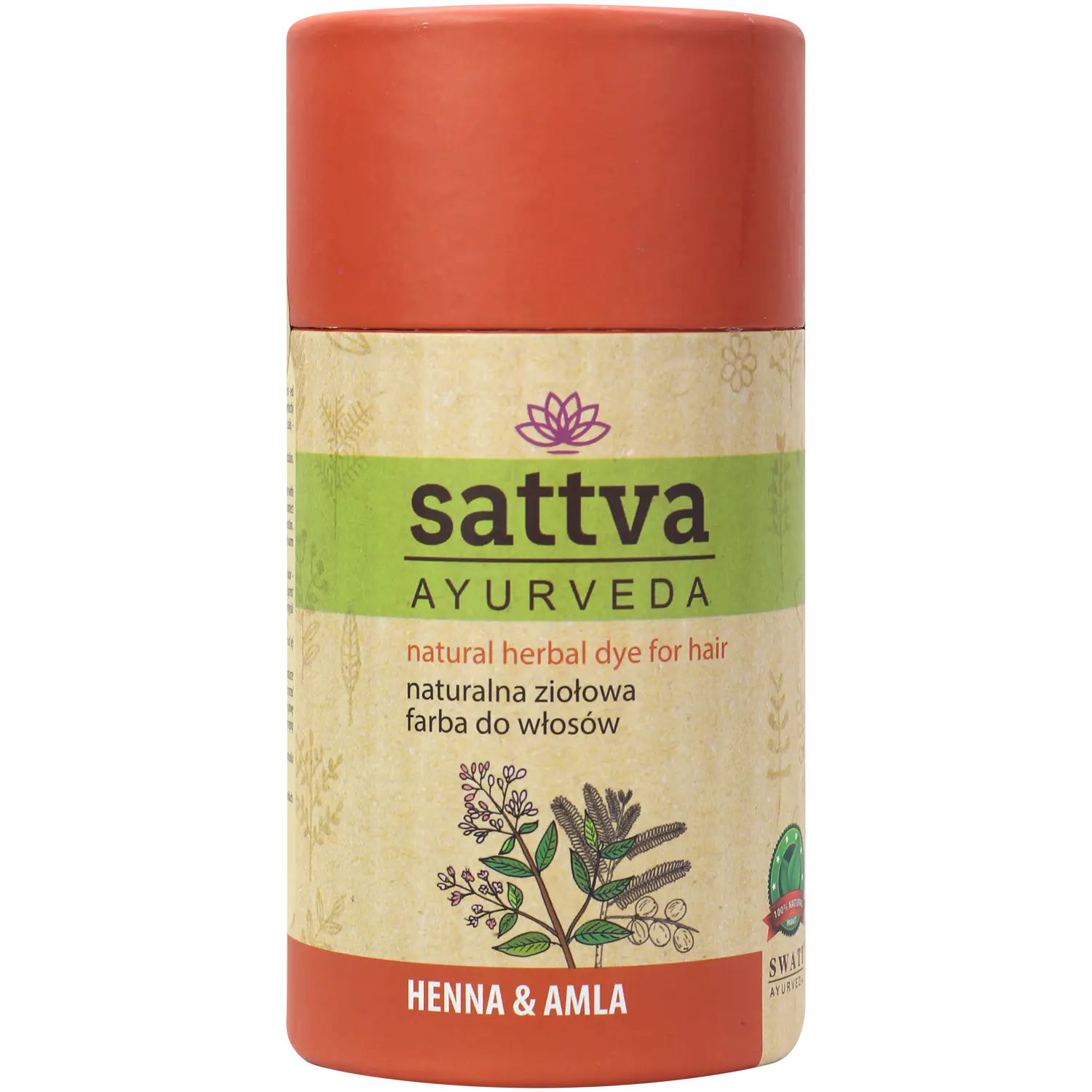 

Sattva Ayurveda натуральная краска для волос на травах хна и амла, 150 г