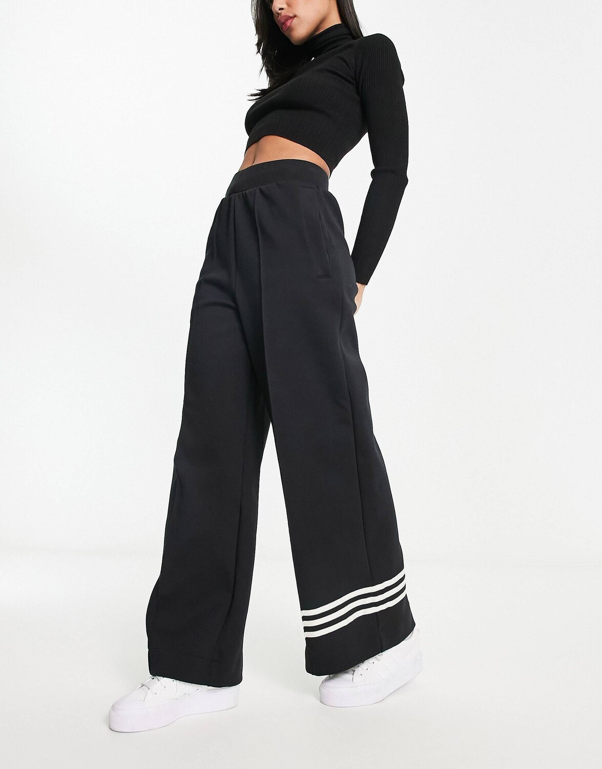 

Черные широкие брюки adidas Originals neuclassics, Черный