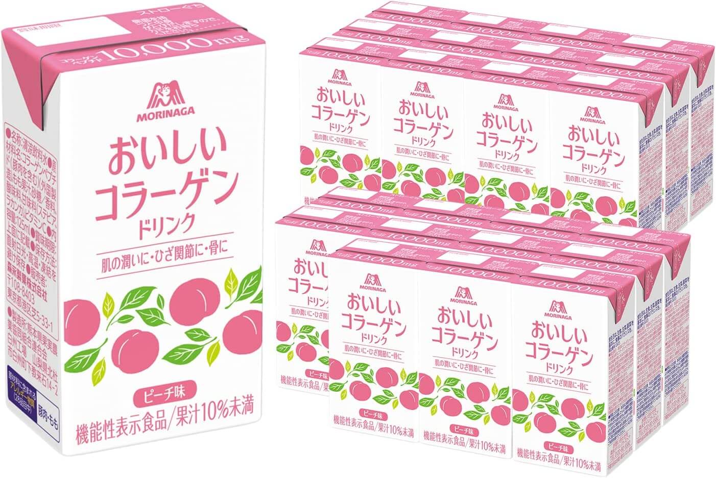 qtem набор коллагеновый напиток для женского здоровья и красоты 2 1 qtem supplement Коллагеновый напиток Morinaga Seika Delicious, 24 упаковки