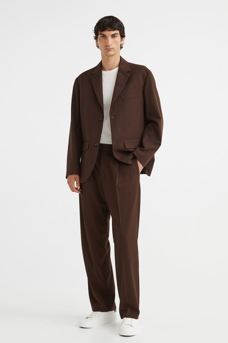

Брюки прямого кроя H&M, темно коричневый