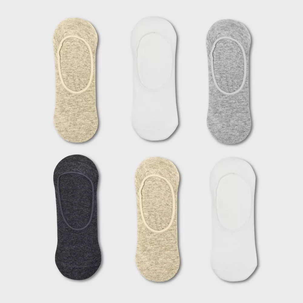 

Женские носки 6 пар - A New Day, цвет Oatmeal Heather/White/Heather Gray