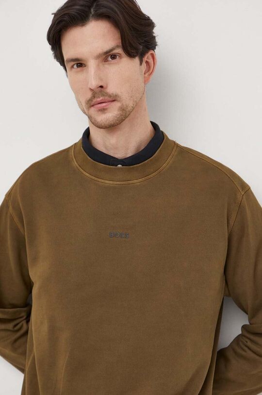 

BOSS BOSS CASUAL толстовка из хлопка Boss Orange, зеленый