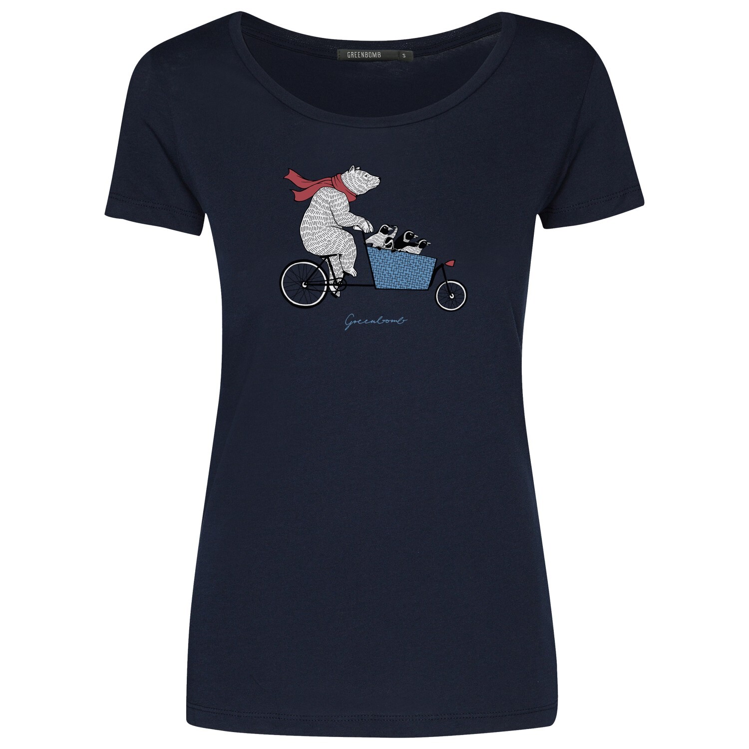 

Футболка Greenbomb Bike Cargo Bear Loves T-Shirt Cotton, цвет Dark Navy
