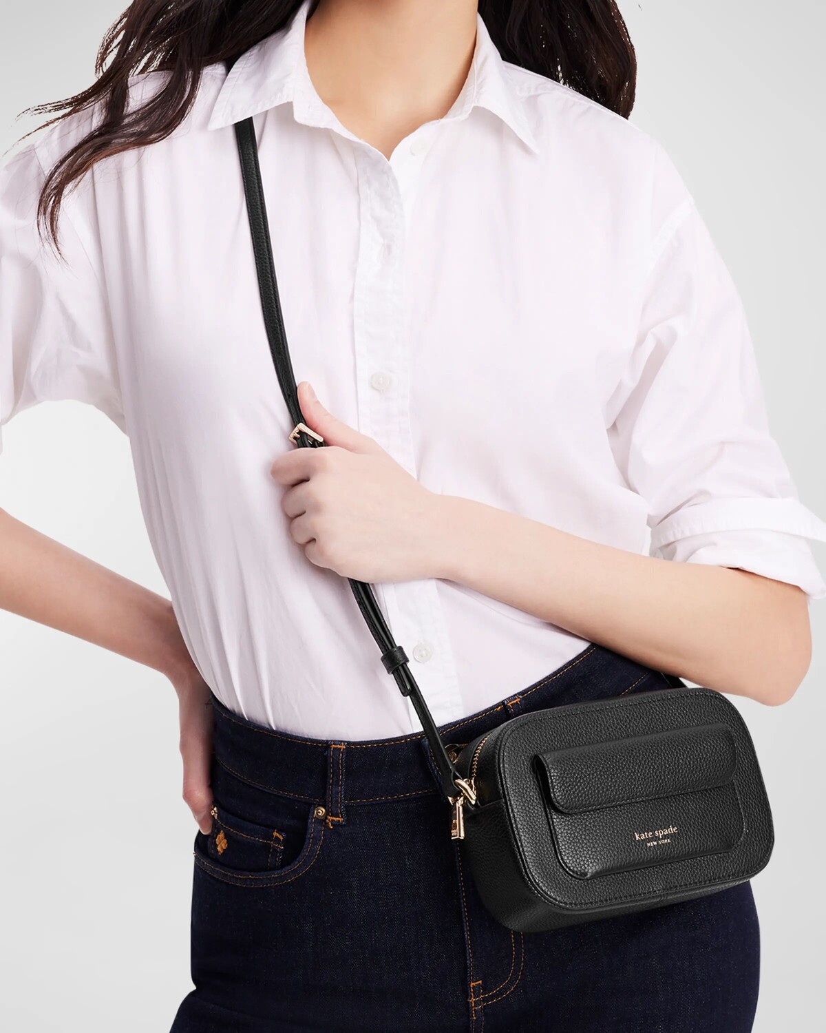 

Сумка через плечо Ava из шагреневой кожи kate spade new york, цвет Black