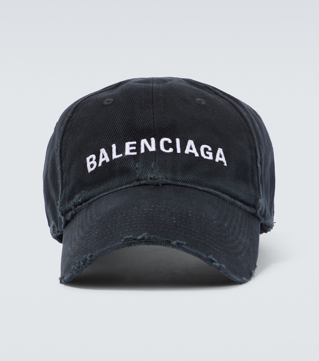 Хлопковая бейсболка с логотипом Balenciaga, черный