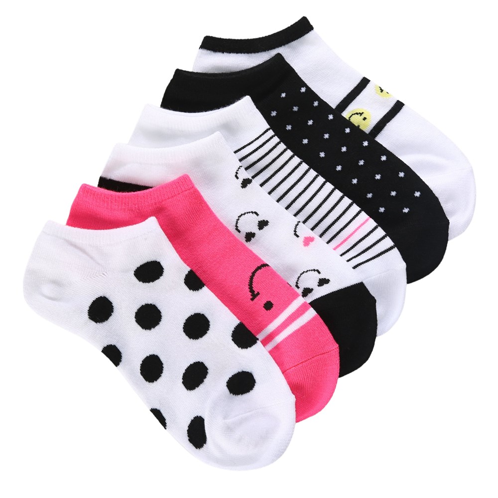 Набор из 6 женских носков-невидимок Sof Sole, цвет smiley prints цена и фото