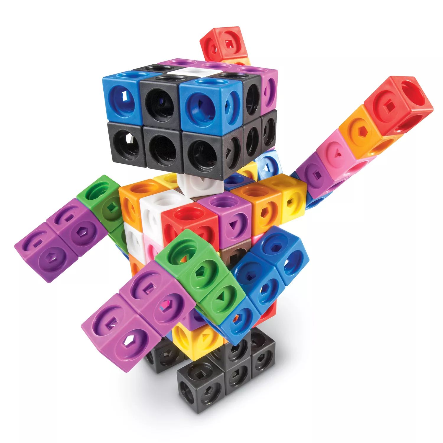 Ресурсы для обучения MathLink Cubes Big Builders Learning Resources развивающая игрушка skill builders формы и цифры с карточками learning resources