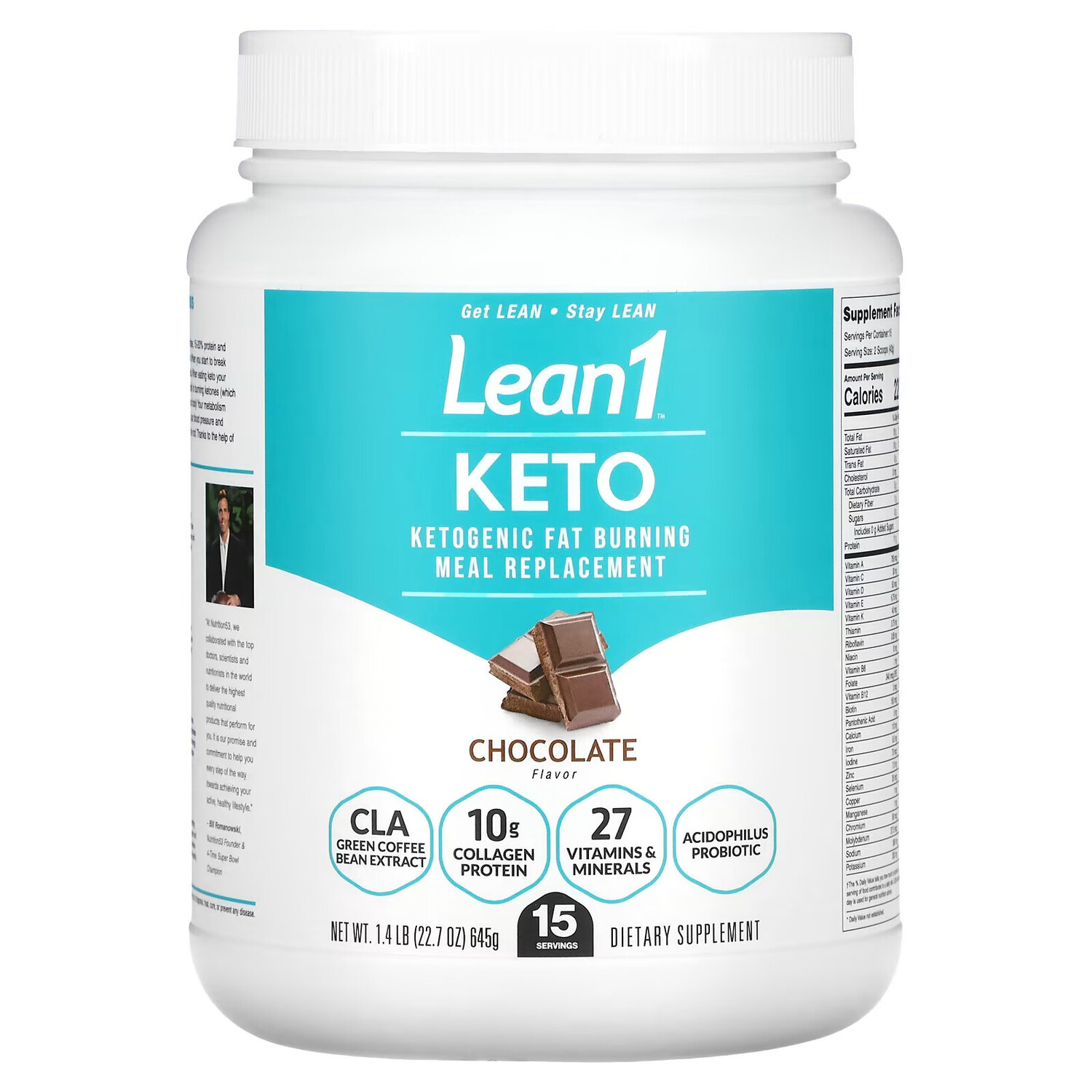 

Кетогенный жиросжигатель Lean1 Keto, 645 гр