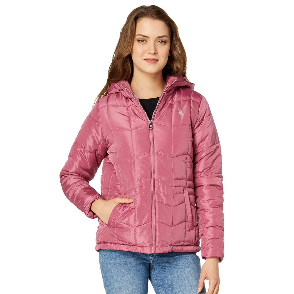 Куртка U.S. Polo Assn. Wave Quilt Cozy, розовый роскошная женская куртка роскошная куртка с капюшоном