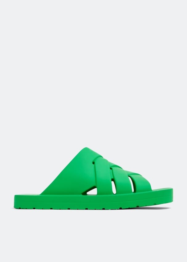 

Сандалии BOTTEGA VENETA Plat slide sandals, зеленый