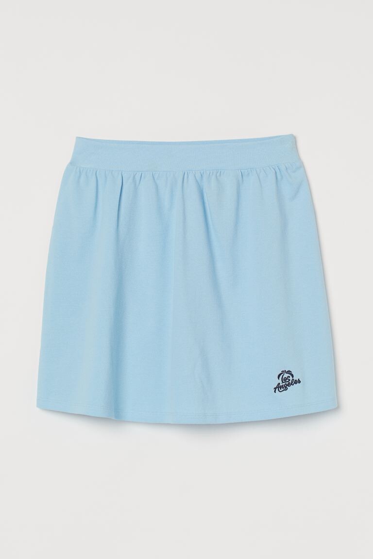 

Юбка из пике H&M, светло-синий