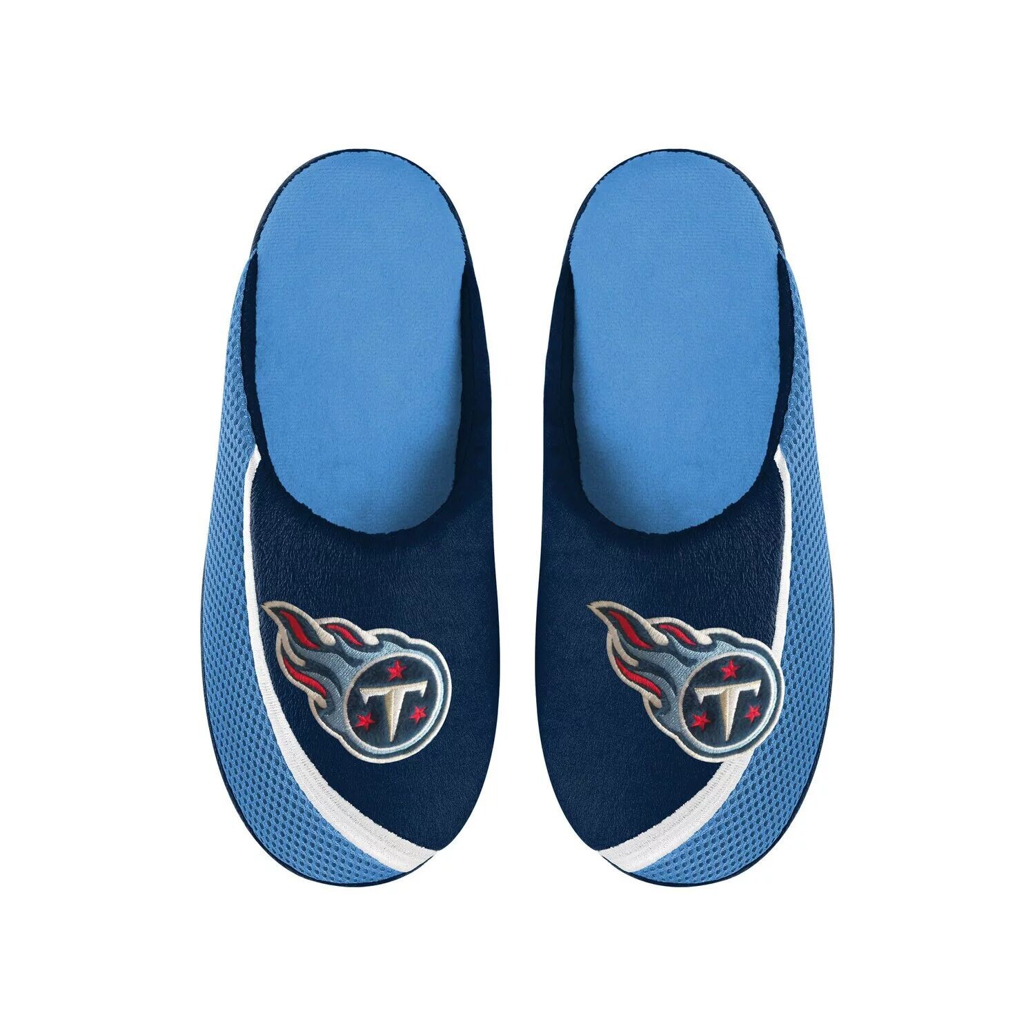 

Мужские тапочки с цветным краем и большим логотипом FOCO Tennessee Titans