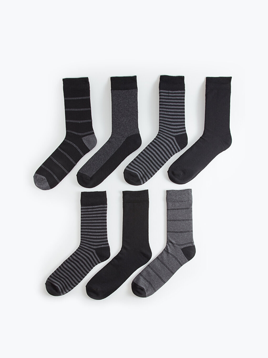 

Полосатые мужские носки, 7 пар носков LCW ACCESSORIES