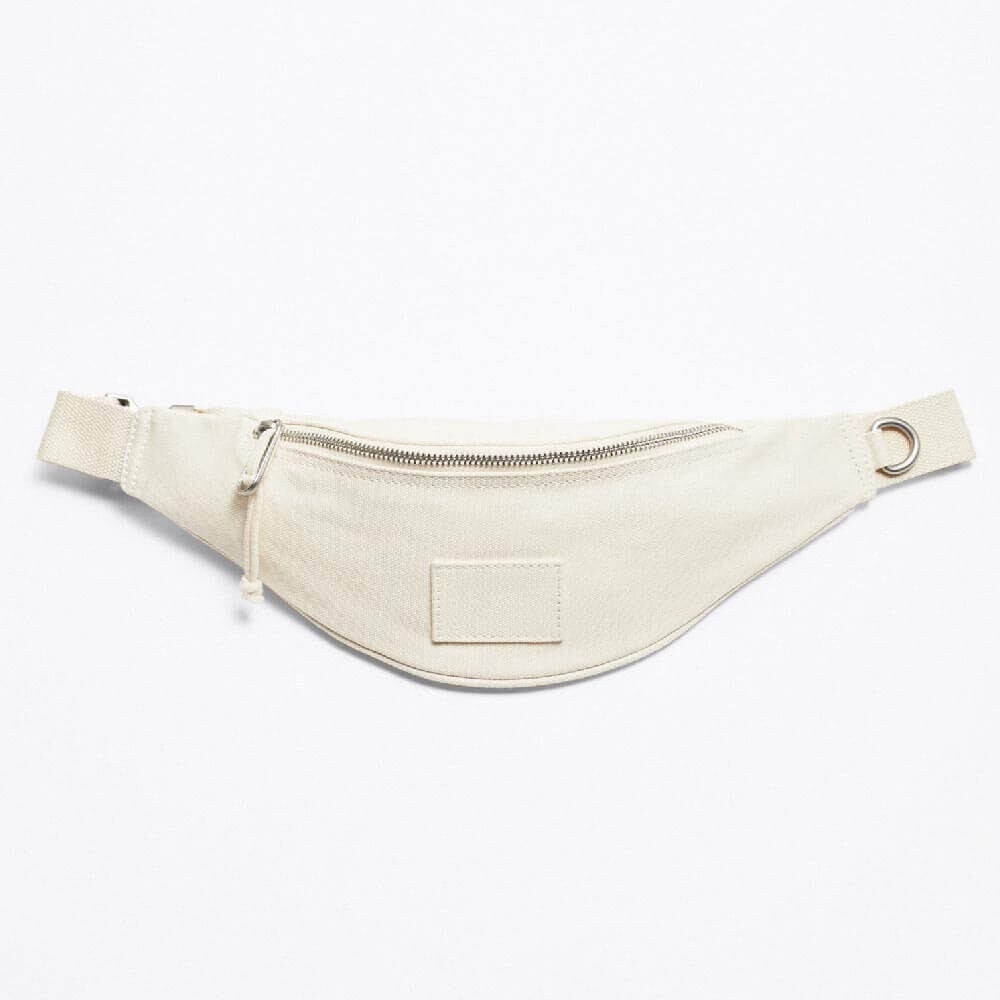 

Сумка Zara Canvas Belt, светло-бежевый